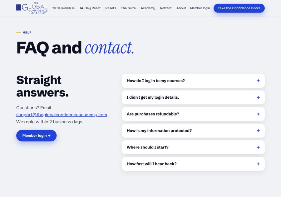FAQ and contact