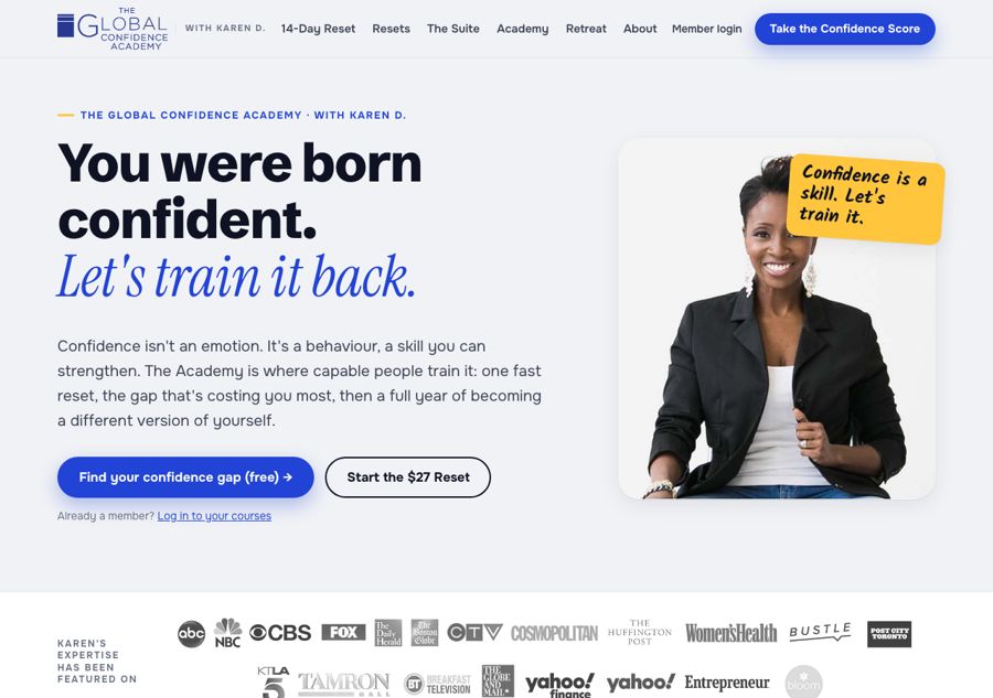 Academy homepage