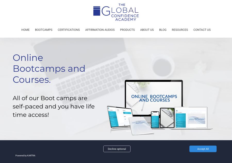 Current bootcamps page